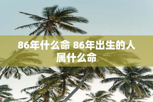 86年什么命 86年出生的人属什么命