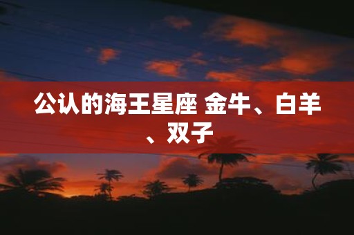 公认的海王星座 金牛、白羊、双子