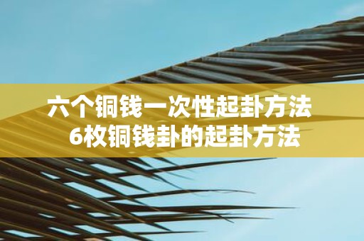 六个铜钱一次性起卦方法 6枚铜钱卦的起卦方法