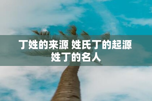 丁姓的来源 姓氏丁的起源 姓丁的名人