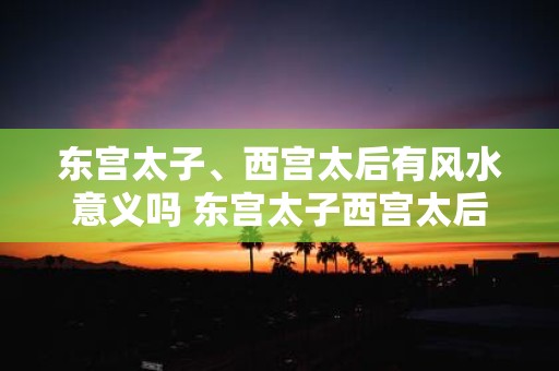 东宫太子、西宫太后有风水意义吗 东宫太子西宫太后的风水意义