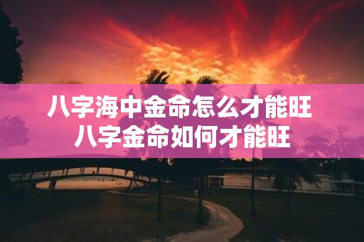 八字海中金命怎么才能旺 八字金命如何才能旺