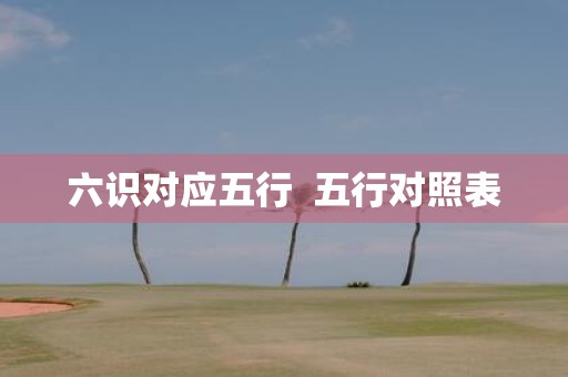 六识对应五行 五行对照表