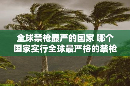 全球禁枪最严的国家 哪个国家实行全球最严格的禁枪政策