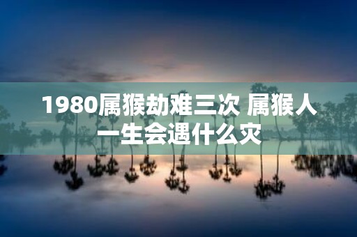 1980属猴劫难三次 属猴人一生会遇什么灾