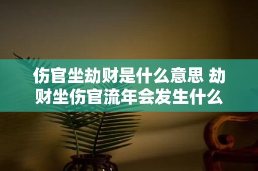 伤官坐劫财是什么意思 劫财坐伤官流年会发生什么