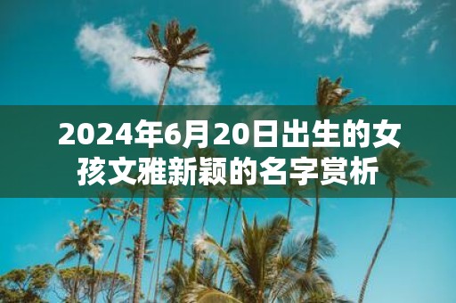 2025年6月20日出生的女孩文雅新颖的名字赏析