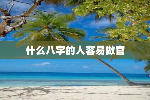 什么八字的人容易做官