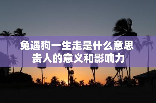 兔遇狗一生走是什么意思 贵人的意义和影响力