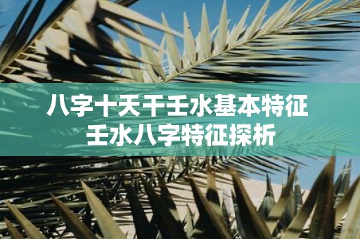 八字十天干壬水基本特征 壬水八字特征探析