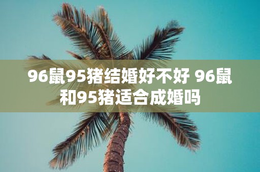 96鼠95猪结婚好不好 96鼠和95猪适合成婚吗