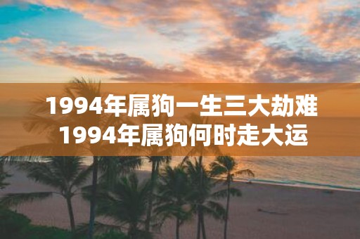 1994年属狗一生三大劫难 1994年属狗何时走大运
