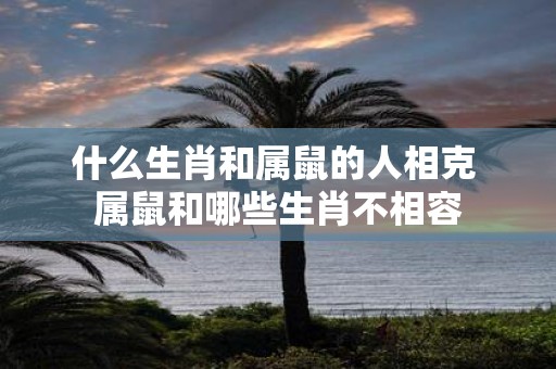 什么生肖和属鼠的人相克 属鼠和哪些生肖不相容