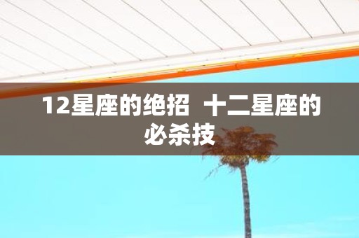 12星座的绝招 十二星座的必杀技