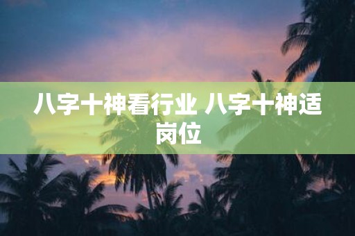 八字十神看行业 八字十神适岗位