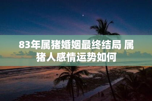 83年属猪婚姻最终结局 属猪人感情运势如何