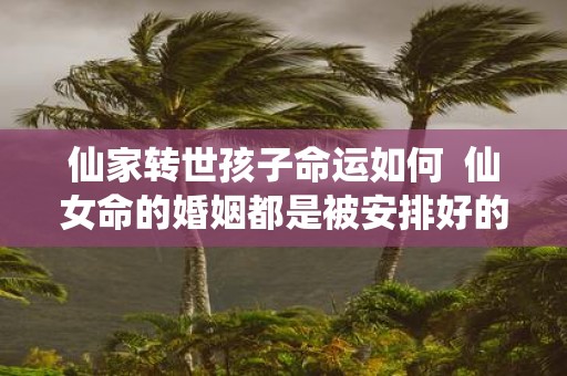 仙家转世孩子命运如何 仙女命的婚姻都是被安排好的