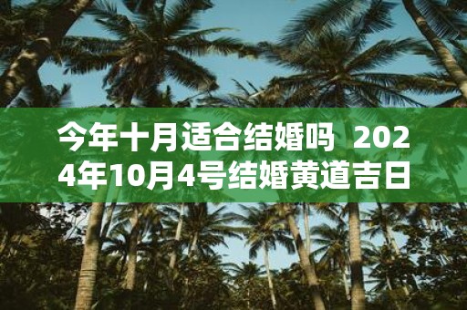 今年十月适合结婚吗 2025年10月4号结婚黄道吉日