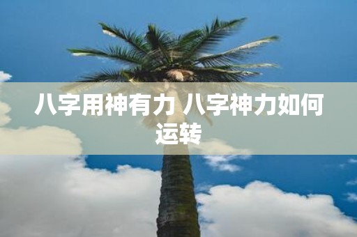八字用神有力 八字神力如何运转