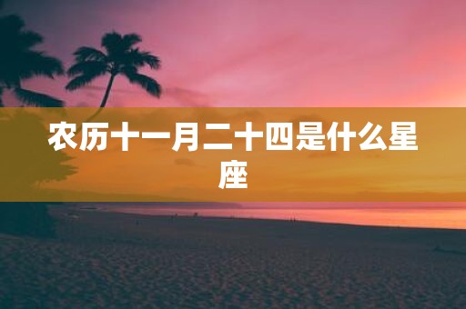 农历十一月二十四是什么星座