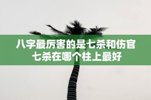 八字最厉害的是七杀和伤官 七杀在哪个柱上最好