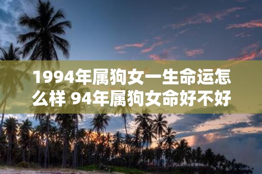 1994年属狗女一生命运怎么样 94年属狗女命好不好