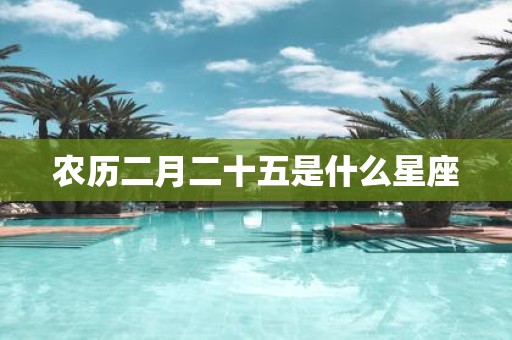 农历二月二十五是什么星座