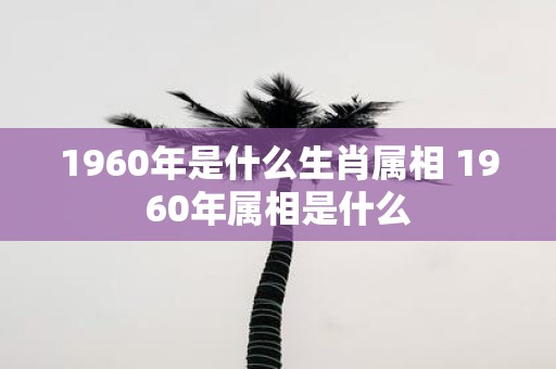 1960年是什么生肖属相 1960年属相是什么