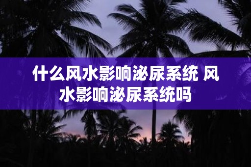 什么风水影响泌尿系统 风水影响泌尿系统吗