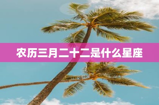 农历三月二十二是什么星座