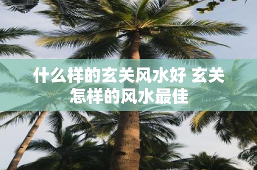 什么样的玄关风水好 玄关怎样的风水最佳