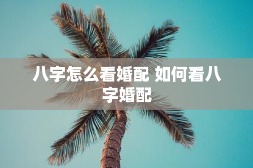 八字怎么看婚配 如何看八字婚配