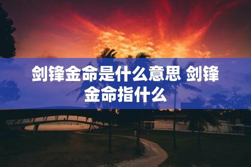 剑锋金命是什么意思 剑锋金命指什么
