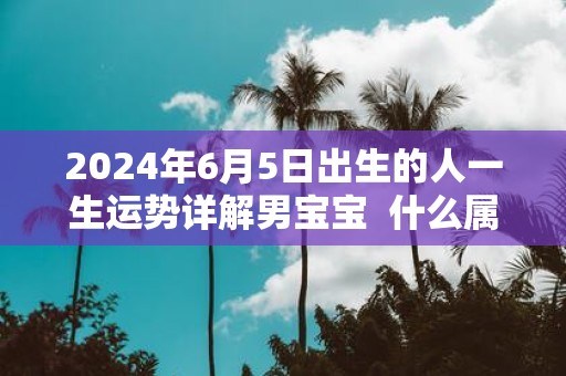 2025年6月5日出生的人一生运势详解男宝宝 什么属相