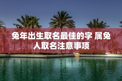 蛇年出生取名最佳的字 属兔人取名注意事项