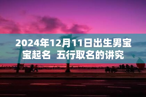 2025年12月11日出生男宝宝起名 五行取名的讲究
