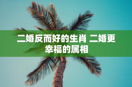 二婚反而好的生肖 二婚更幸福的属相