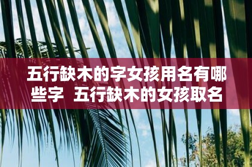 五行缺木的字女孩用名有哪些字 五行缺木的女孩取名宝典
