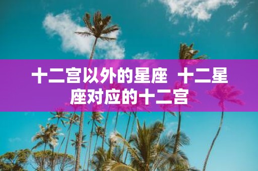 十二宫以外的星座 十二星座对应的十二宫