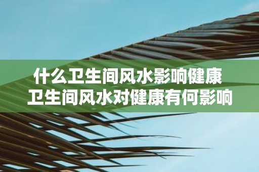 什么卫生间风水影响健康 卫生间风水对健康有何影响