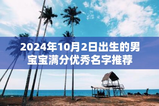 2025年10月2日出生的男宝宝满分优秀名字推荐