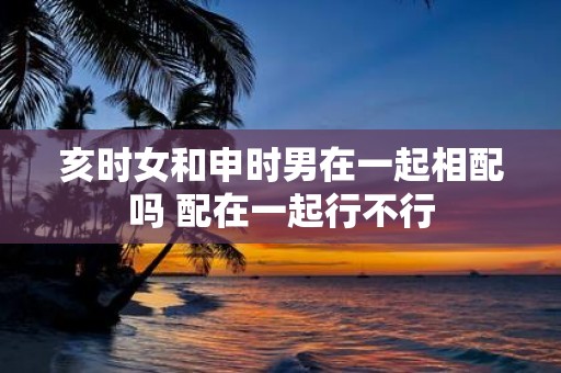 亥时女和申时男在一起相配吗 配在一起行不行