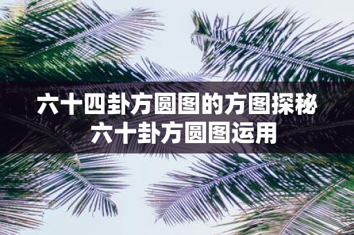 六十四卦方圆图的方图探秘 六十卦方圆图运用