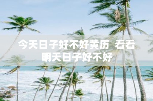 今天日子好不好黄历 看看明天日子好不好