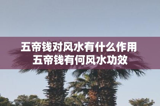 五帝钱对风水有什么作用 五帝钱有何风水功效