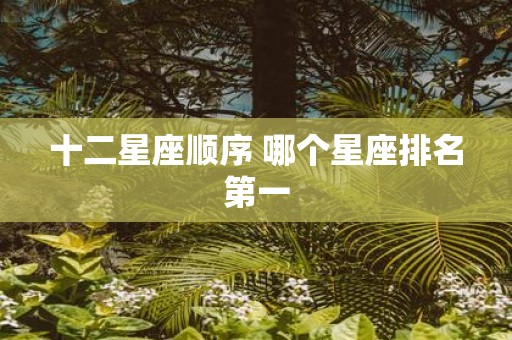 十二星座顺序 哪个星座排名第一