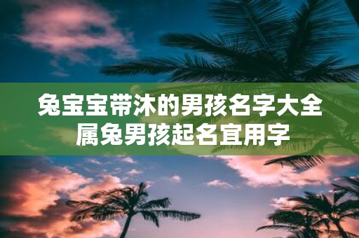 兔宝宝带沐的男孩名字大全 属兔男孩起名宜用字