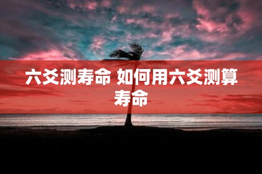 六爻测寿命 如何用六爻测算寿命