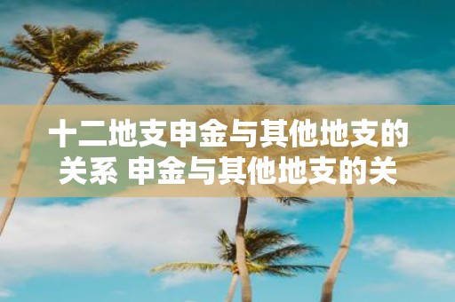 十二地支申金与其他地支的关系 申金与其他地支的关系如何