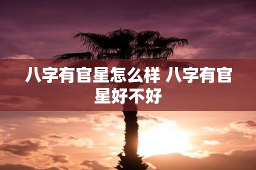 八字有官星怎么样 八字有官星好不好